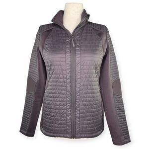 CALIA by Carrie Underwood Quilted Hybrid Jacket Purple Zip Front
